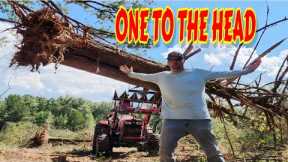 THIS WILL LEAVE A MARK!! LAND CLEARING | abandoned cabin | cabin build | tractor work | homesteading