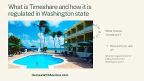 What is Timeshare and how it is regulated in Washington state? Watch NOW!