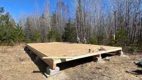 Simple Mortgage Free Cabin Build Pt 2: Beam And Floor Construction