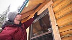 Building A Log Cabin | Ep. 51 | Exterior window framing + sink installation