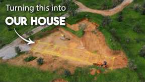 Building A House Start To Finish | Episode 1: Site Prep and Digging Footings