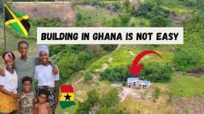 Jamaican family building Yahudah village in Ghana on 50 Acres of land. Moved from the UK to Ghana