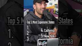 The MOST EXPENSIVE STATES to Live in in the USA! #shorts #top5 #expensive #realestate #costofliving