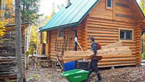 Building A Log Cabin | Ep. 63 | We bought a power tool... Greywater Drainage + Window Trim