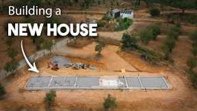 Building Our House Start To Finish | Episode 9 Dug Huge Trench, Slab Insulation, Plumbing and Gravel