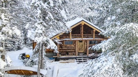 View of 2 Years Alone Building an Off Grid Log Cabin in the Wilderness, Start ...
