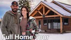 Welcome Inside Our DIY Concrete Log Cabin | Full Home Tour!