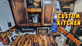 THE BIG REVEAL |tiny house, homesteading, off-grid, cabin build, DIY, HOW TO, tractor custom kitchen
