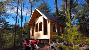Cabin building in the wet and cold - Mountain Cabin Build
