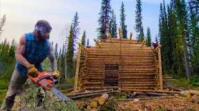 Building a Log Cabin Start to Finish | Timelapse