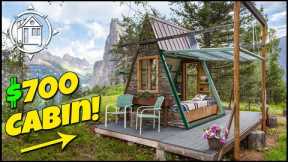 A-FRAME CABIN built DIRT CHEAP!! Family cabins on micro budget