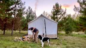 Getting Ready To Build An Off Grid Cabin: Cutting Steel Beams, Grouse Hunting