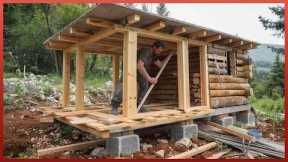 Man Spends 100 DAYS Building Wood CABIN in Volcanic Island | START TO FINISH by @WildGnomos