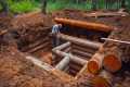 Man Builds 2-Room Log CABIN