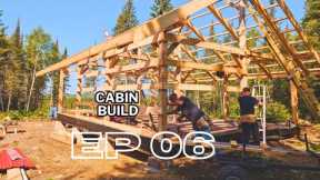 OFF GRID CABIN BUILD | EP 06 | Walls | Gable Ends | Wood Stove