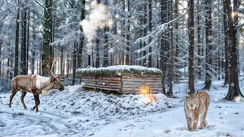 From Ground Up: My Log Cabin Build Surrounded by Wild Animals!