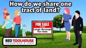 How do I buy land to homestead with family and friends?