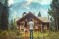 COUPLE Building a CABIN with hand |