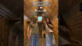 Log Cabin tiny home build: a year in the making #tinyhouse