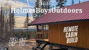 OFF GRID CABIN BUILD | Ep 11 | Emergency Wood Stove Install | Milling Loft Boards | Screened Porch