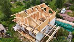 120 Days Building a House From a Dream! Open Rafters   Full Timelapse Construction