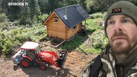 Bathroom Addition, Grading Driveway |EP71| Log Cabin Build on Off-Grid Homestead