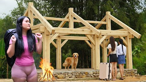 Full video: 185 days of building a wooden house by hand, reviving an abandoned plot of land