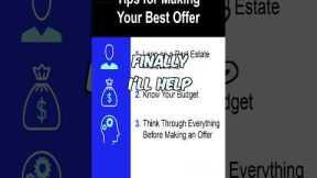 Four Tips For Making Your Best Offer When Buying A House