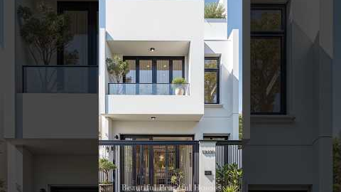 Modern White Townhouse: Simple and Elegant