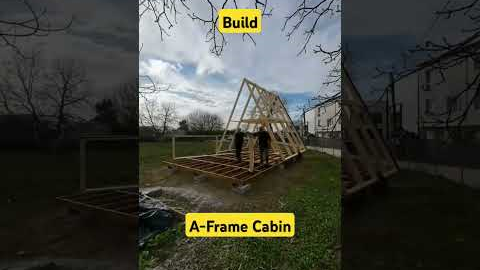 The process of building an A-Frame Cabin#affordablehousing #home #tinyhome #tinyhouse
