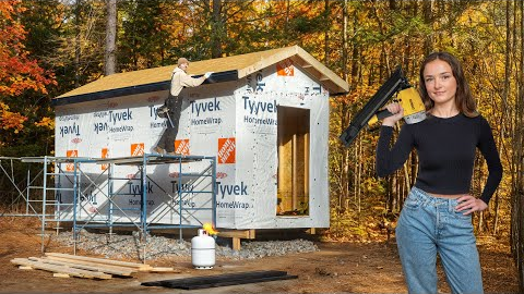 Snow is coming & we’re not ready yet (off-grid cabin build)