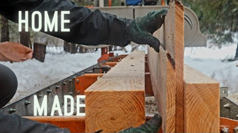 Sawmill Trees to Boards Like Butter ASMR | Wooden Cabin Build