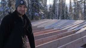 Winter Cabin Build in Remote Alaska | Finishing the Floor Joists