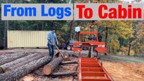 Milling Lumber for Off Grid Cabin on Woodmizer LT15 Sawmill