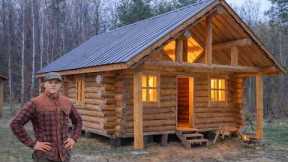 2 Years Building a Massive Log Cabin Alone in the Forest