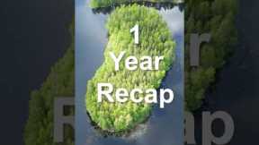 1 year of building a log cabin on an island #logcabin #island