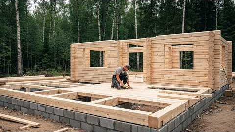 1 Year Solo Build Dream Log Cabin : DIY Wood Cabin in the Forest Off-Grid Log Cabin. Start to Finish