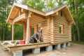 Couple Builds Incredible Off-Grid Log 