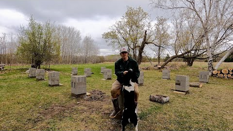 Building My Log Cabin Foundation | Putting Up Spring Firewood