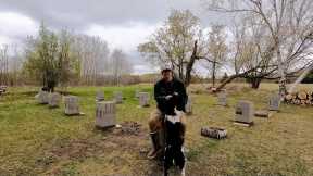 Building My Log Cabin Foundation | Putting Up Spring Firewood