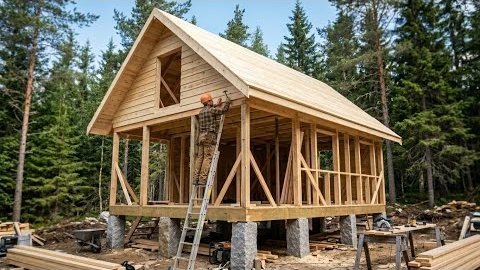 Building My Dream Off-Grid Cabin Alone | Complete Start to Finish Build @WildGnomos 