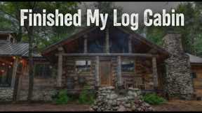 Off-Grid Log Cabin Exterior Reveal: The Last Finishing Touches
