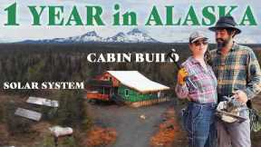 1 Year Off Grid in Alaska - Everything We Built on Our Abandoned Homestead Timelapse