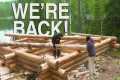 BACK TO BUILDING OUR LOG CABIN!