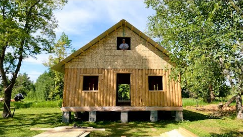 Building A Log Cabin To Raise My Family In | Metal Roofing | Gable Framing
