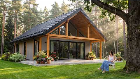 She Built Her Dream Log Cabin Alone in the Forest in 165 Days | Start to Finish