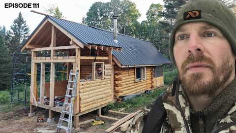 Master Bedroom, Bathroom: Walls & Appliances |EP111| Log Cabin Build on Off-Grid Homestead