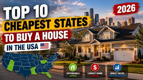 Top 10 Cheapest States to Buy a House in the USA (2026) 🇺🇸 | Affordable Homes Under Budget