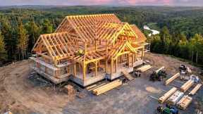 From Barren Land to a Luxury Wooden Villa | Complete Build in 280 Days By @kbuild