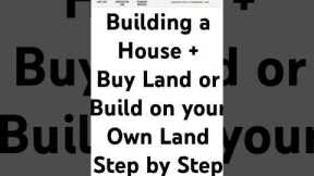 Building a House. Buy Land and Build Your Dream Home Or Build on Your Own Land. #customhome #loan